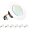 Luxrite 4 Inch Gimbal LED Recessed Can Lights 5 CCT Selectable 2700K-5000K 8W=60W 700LM Dimmable 6-Pack LR23233-6PK - alternate 1